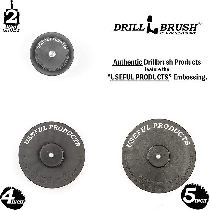 Drill Brush Attachment for Car Detailing & Washing, Wheels, Mats & Rugs | Drillbrush Car Accessories - Carpet and Upholstery Cleaner - Boat and Kayak Hull Accessories - Glass and Fiberglass Cleaner