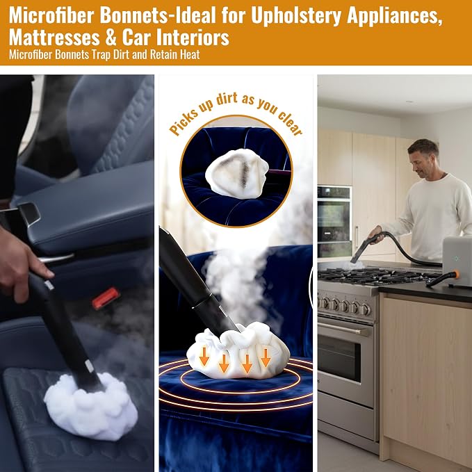 Steam Cleaning Pack Compatible with Dupray Steam Cleaners, 18 Pcs Clean Accessory Kit: Include Everything Needed for deep Cleaning on Multiple Surfaces,No-Steam Cleaner Attachments Included