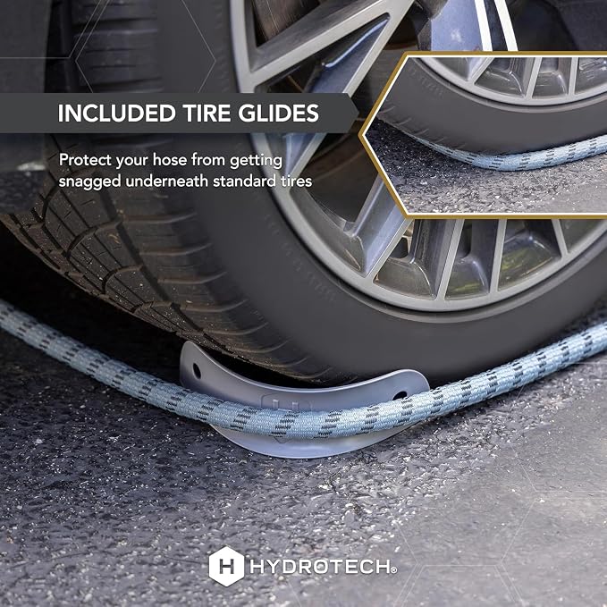 HydroTech 60 ft Auto Care Expandable Burst-Proof Hose, 5/8 in Diameter | Patented Force Control Technology delivers lightweight, kink-free flexibility, compact storage and dependable durability.