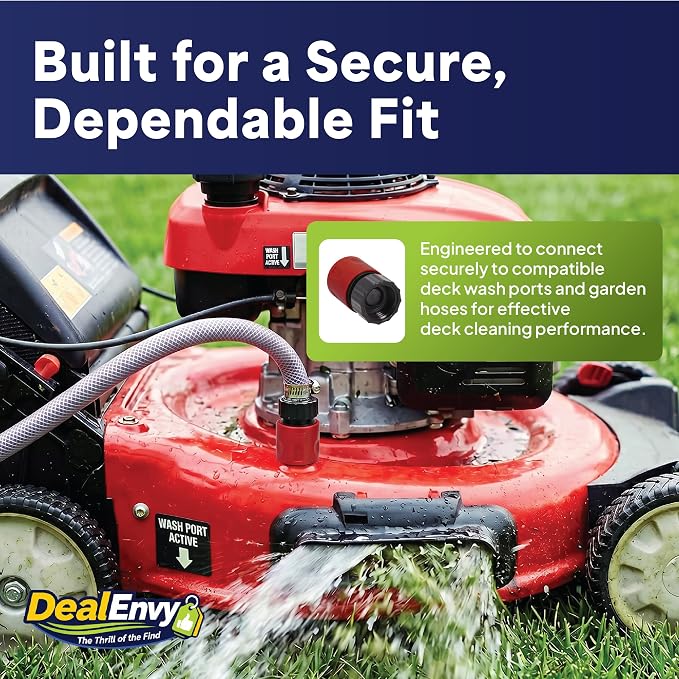 Quick Connect Deck Wash Adapter, Fits Husqvarna & Cub Cadet, Red, 2-Pack | Also compatible with Troy-Bilt, Craftsman & John Deere. Cross-refs 921-04041, 416405, GX22425. OEM-style, no tools needed.