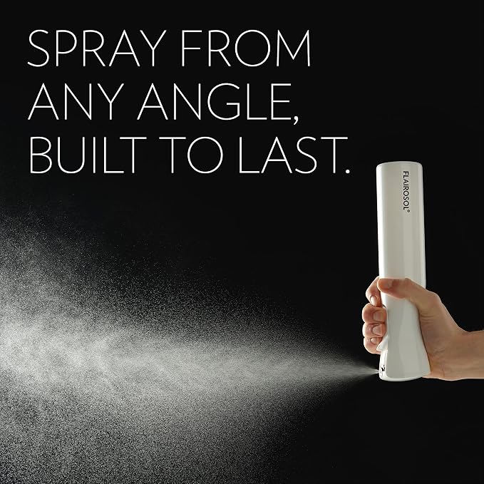 FLAIROSOL Original Continuous Mister Spray Bottle, 10.1oz, White/Coral | For plants, hairstyling, skin, home, pet care, barbers, salons & cleaning, ultra fine mist water sprayer, versatile
