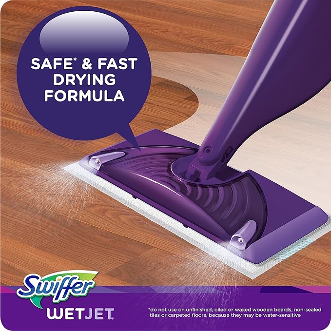 Swiffer WetJet Solution Refill for Floor Mopping and Cleaning, All Purpose Multi Surface Floor Cleaning Solution, Fresh Citrus Scent, 1.25 Liters (2 Pack) | Floor Mopping and Cleaning, Fresh Citrus Scent, 2 Pack
