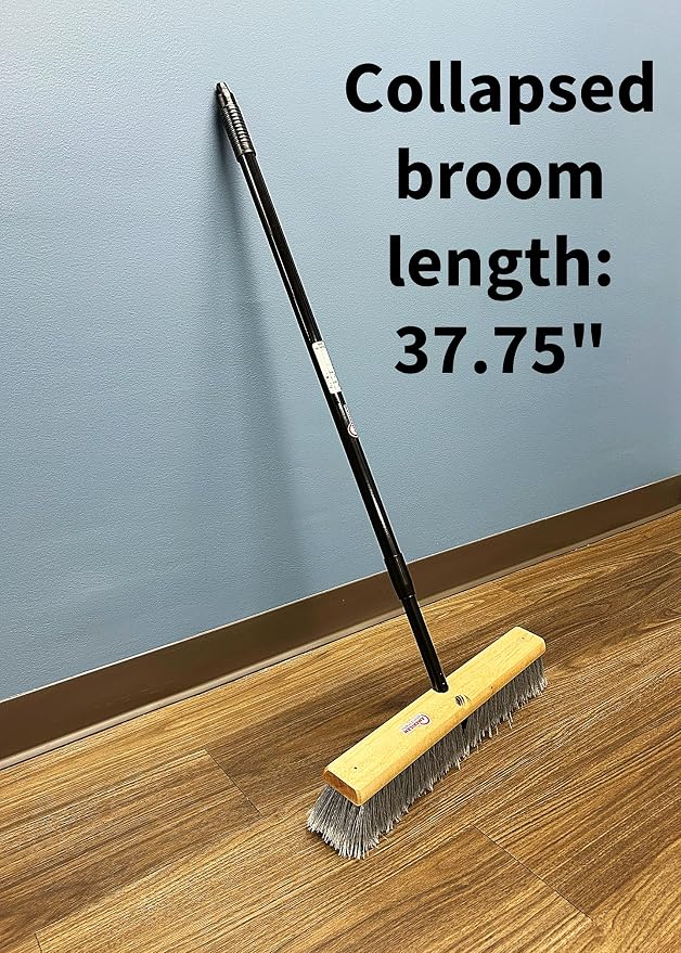 PBME18001 18" Multi-Surface Push Broom with Sturdy Extendable Handle
