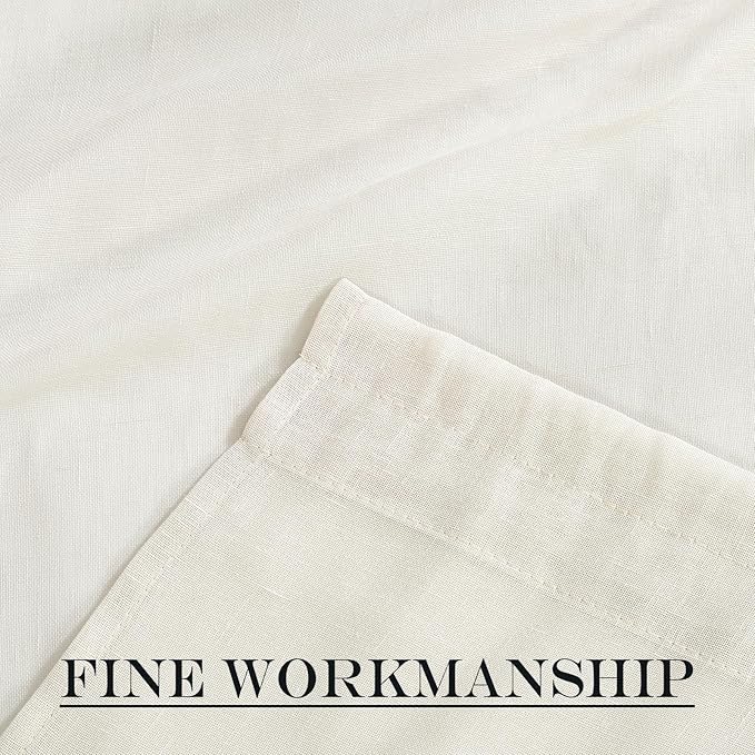 NICETOWN Front Door Curtain 72 inches Long for Kitchen Living Room | Light Filtering, Linen Door Window Cover, Rod Pocket Sheer Curtains for Entryway/Garage with Tieback, 1 PC, 52 inches Wide