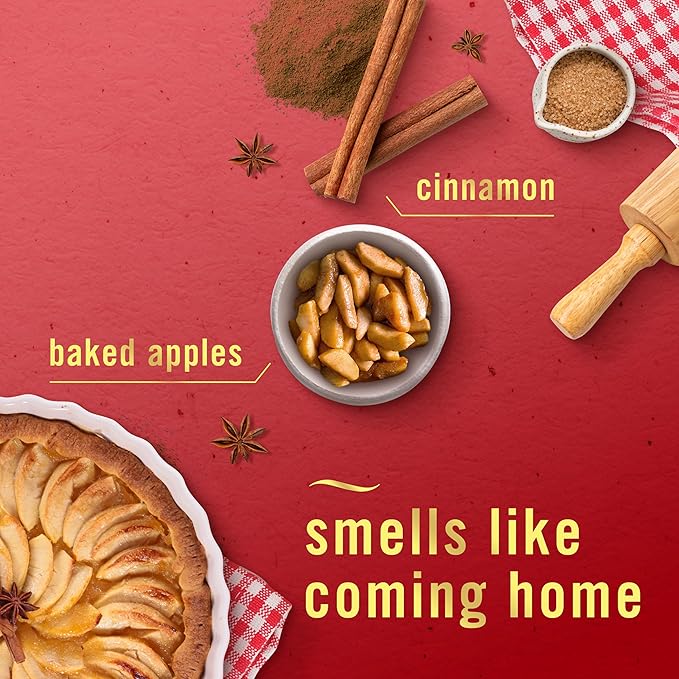 Febreze Bathroom Air Freshener, Odor-Fighting, Plug In Alternative, Air Fresheners for Home and Bathroom and Kitchen, Closet Air Fresheners, Baked Cinnamon Apples & Cranberry Crumble Scent, 4 Count
