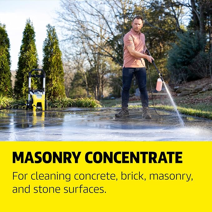 KÄRCHER Concrete & Driveway Cleaner for Pressure Washers, up to 40 Gal | Removes Dirt and Grime from Concrete, Brick, Masonry, and Stone, Highly Concentrated, Makes up to 40 Gal of Cleaner