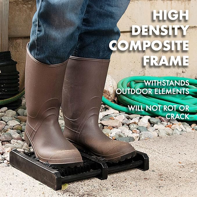 Jobsite Boot Scraper - Outdoor Shoe Scrubber Cleaner Brush