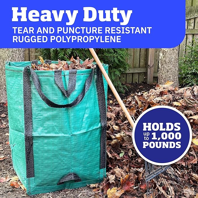 DURASACK Heavy Duty Home and Yard Bags, Green, 3 Pack