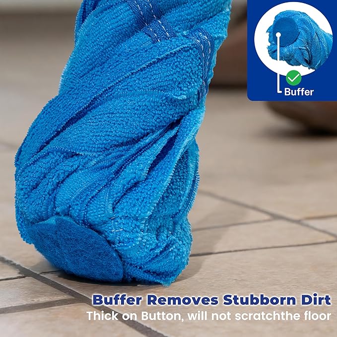EaseYourDay Self-Wringing Twist Mop, Microfiber Floor Mop with 2 Heads