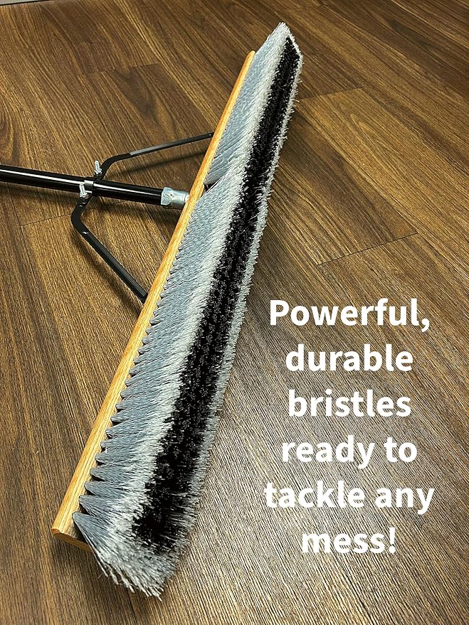 Pbma36004 Heavy Duty 36" Multi-Surface Push Broom with Silver/Black Handle