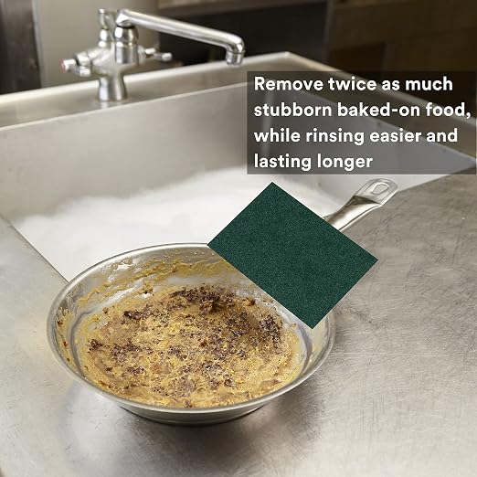 3M Scouring Pad 96-20, 20 Pads, 6” x 9” | General Purpose Cleaning, Food Safe, Non-Rusting