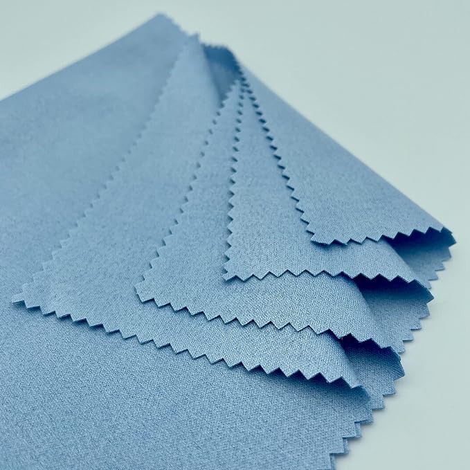 AAwipes Guitar Cloths Microfiber Blue 6pcs 12"x12" Plush Polishing Cloths | For Musical Instruments Premium Cleaning Cloths For Guitar Piano Clarinet Trumpet Sax Universal (U2912)