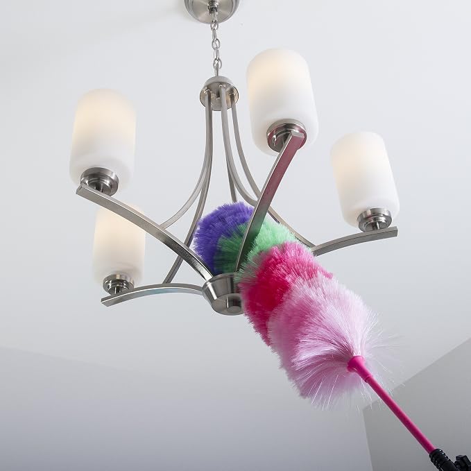 Kitchen + Home Large Static Duster - 27" Inch Electrostatic Feather Duster attracts dust Like a Magnet! Rainbow