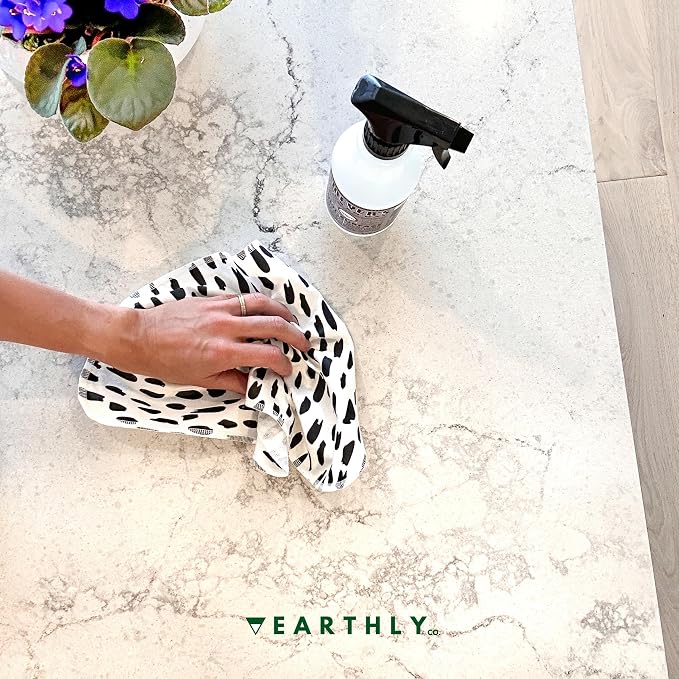 Reusable Paper Towels - 10 Pack - Roll of Washable Cotton Cloth Paper Towels - Paperless Reusable Napkins Cloth Washable - Absorbent + Long Lasting - Zero Waste Products - (Brushstrokes)
