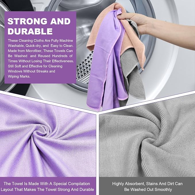 Basic Package - Microfiber 2-Pack Window Cloth. Just Water - Without Leaving Streaks. for Household Enviro Dusting Cleaning Homes, Cars, Bars, Offices. Window Cloth Makes Cleaning a Breeze.