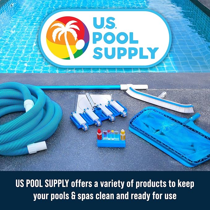 U.S. Pool Supply Hand-Held Pool Scrub Brush, 2 Pack, Surface Scrubbing Pad | Scouring Sponge Pad, Clean Pool Tile & Grout, Walls, Vinyl Liners, Spas - Cleaning Remove Stains Kitchen Bathroom Tub Shower