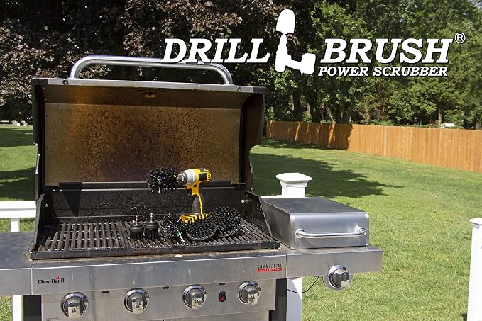 The Ultimate No-Wire Grill Brush Kit - BBQ Accessories - Cast Iron Skillet | Drill Brush - Rust Remover - Grill Cleaner - BBQ Brush - Grill Accessories - Grill Scraper - Electric Smoker - Gas Grill