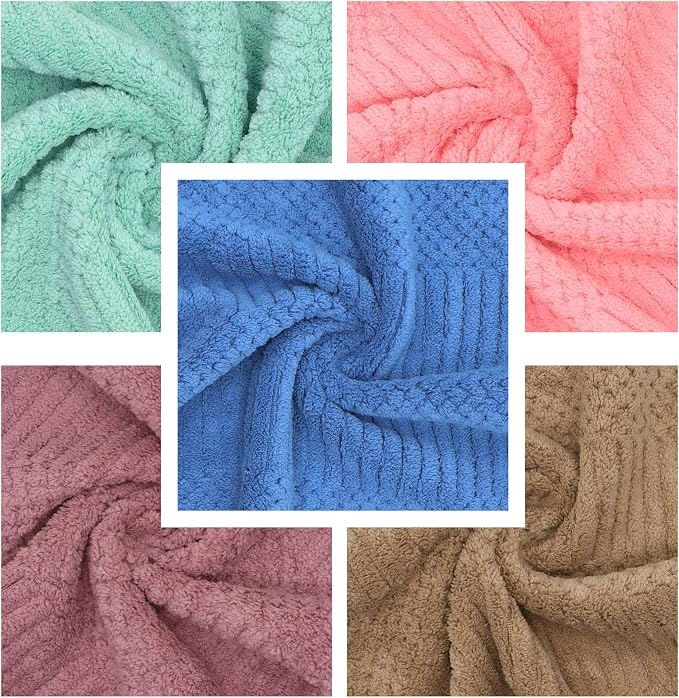 Microfiber Cleaning Cloth, 10 Pack Microfiber Rags,12”x12”,Mix Color | Lint Free Dish Cleaning Cloths, Fast Drying Dish Rags For Cleaning, Absorbent Washcloths