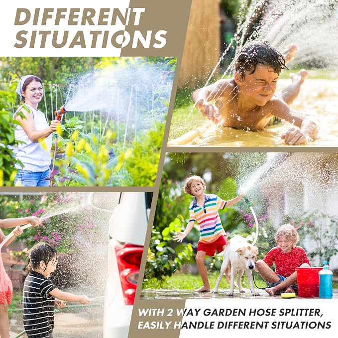 Twinkle Star 3/4 Inch Garden Hose Fitting Quick Connector, 2 Sets | Male and Female 2 Sets, Garden Hose Adapter, Quick Connect Hose Fittings, Water Hose Quick Connect Fittings