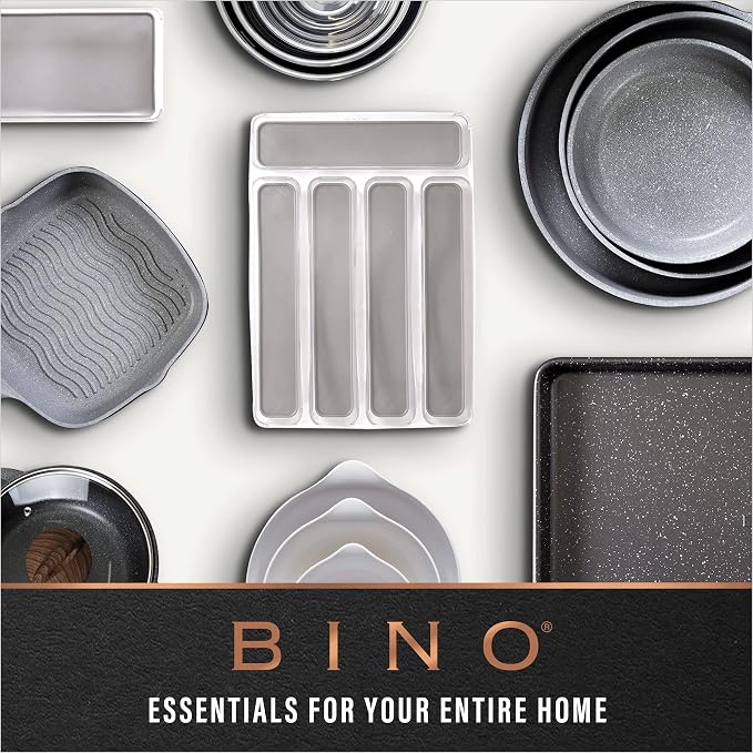 BINO | Plastic Storage Bins, X-Small - 15 Pack | THE LUCID COLLECTION | Multi-Use Built-In Handles BPA-Free Clear Storage Containers | Fridge Organizer | Pantry & Home Organization