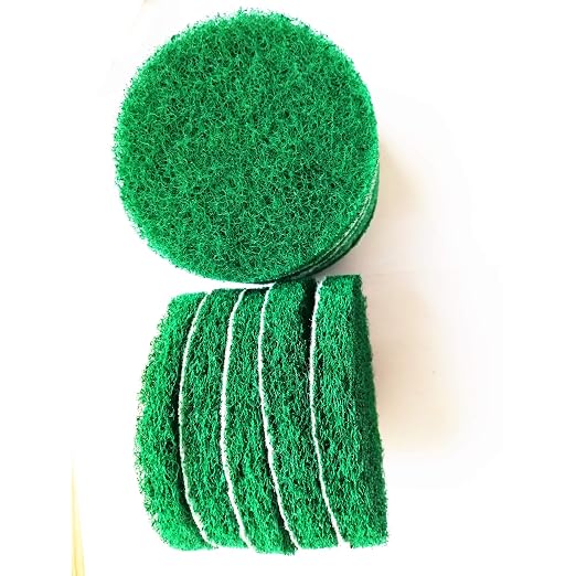 20 Pieces Scrub Pads Drill Power Brush Tile Scrubber Scouring Pads Cleaning Kit Including 2 Kinds of Abrasive Buffing Pads Replacement for Home Kitchen House Indoor Outdoor Cleaning (5 Inch)