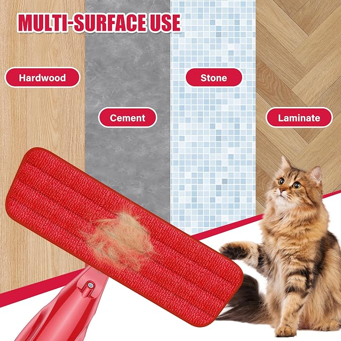 Spray Mops for Floor Cleaning: Microfiber Wet Dust Mop Hardwood Floor Mop | 3 Washable Pads for Swiffer PowerMop, Floor Mops with Sprayer Multi-purpose, for Wood Laminate Ceramic Tiles Multi-surface