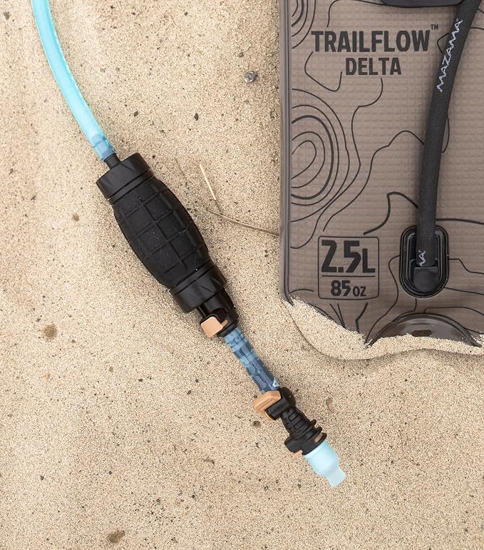 Mazama QuikStream Multi-Function Hydration Pump Kit – Pressurized Water System for Sharing, Cleaning & Cooling. Rinse Gear, Dishes, Pets, Sand & More. Fits Most Reservoirs. Squirt or Spray on Demand!