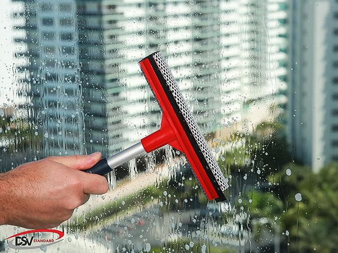 Window Squeegee for Window Cleaning, Window Cleaner Tool for Car Windshield, Shower Door, Boat | 2-in-1 Mini Squeegee for Home | Windshield Squeegee Kit for Car Windows (Pack of 3)