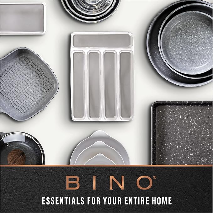 BINO | Plastic Storage Bins, Large | THE HANDLER COLLECTION | Multipurpose Organizer Bins | Kitchen Pantry Organizers and Storage | Clear Containers for Organizing Home | Freezer Organizer (Pack of 2)