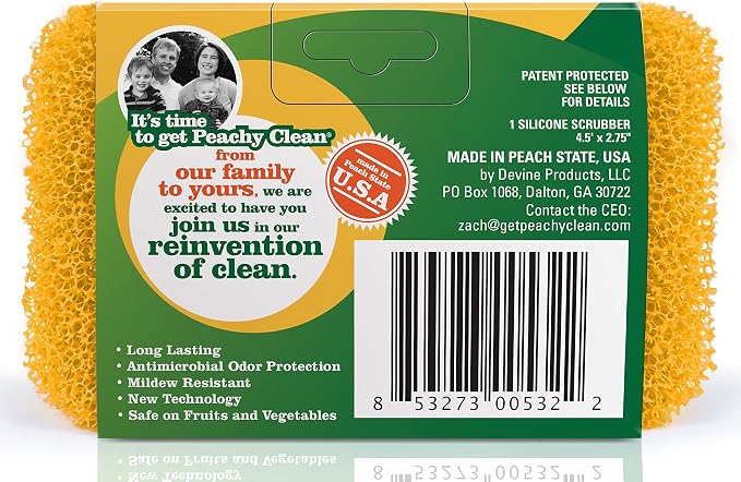 Peachy Clean 8353 Dish Fruit & Vegetable Scrubbers, Silicone