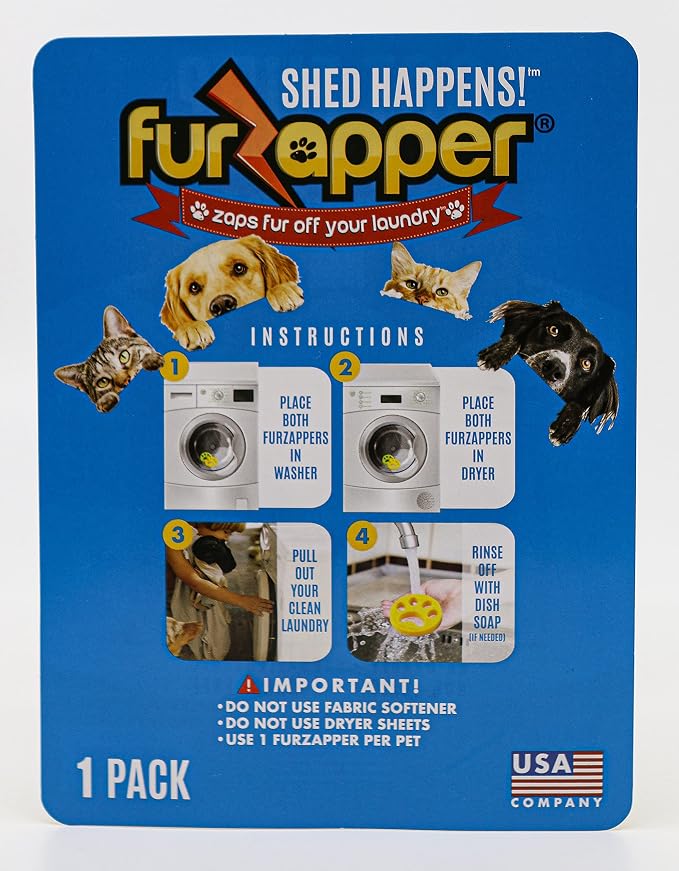1 PK FurZapper Pet Hair Remover for Laundry