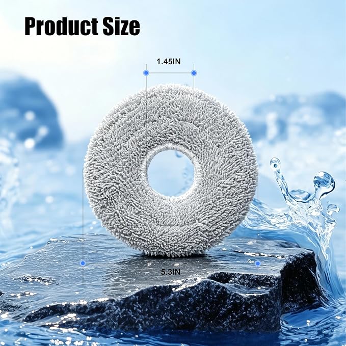 10 PSC Mop Pads for Dreame L40/X40/L10S/X50/L50/L40S/X30/L10/L20/L30 Vacuum | Also Fits for Mova V50/P50/E40/P10,Washable & Reusable Microfiber, Quick-Drying & Hygienic,Efficient & Streak-Free Cleaning