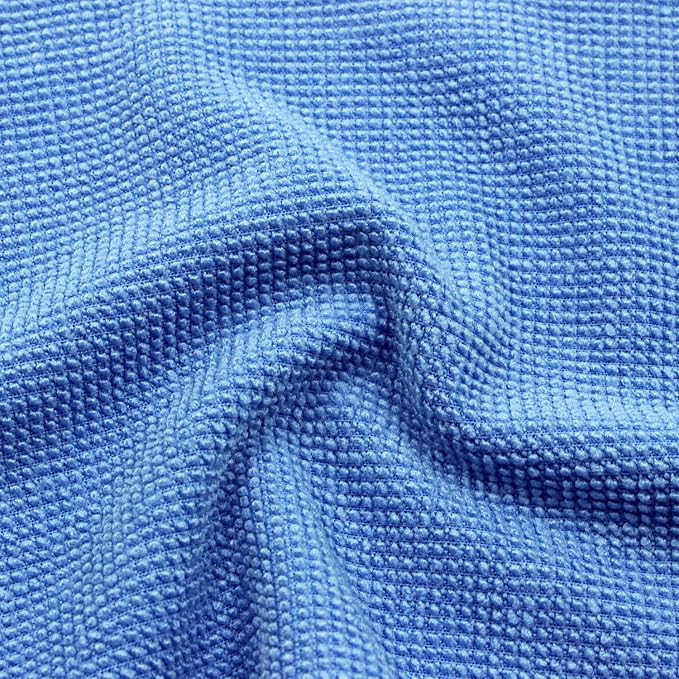 Mcsher Microfiber Cleaning Cloths - 6 Pcak, Blue, 6"x 7" Inch