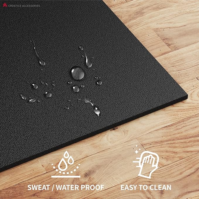 2-Piece Rowing Machine Mat Compatible with Peloton Row & Concept2 | 11.8 x 30 in x 2, 6mm rower mats, with waterproof cushioning, tailored for hardwood and carpet, easy-clean