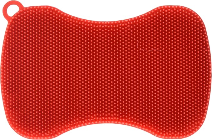 Kuhn Rikon Stay Clean Silicone Scrubber, Red
