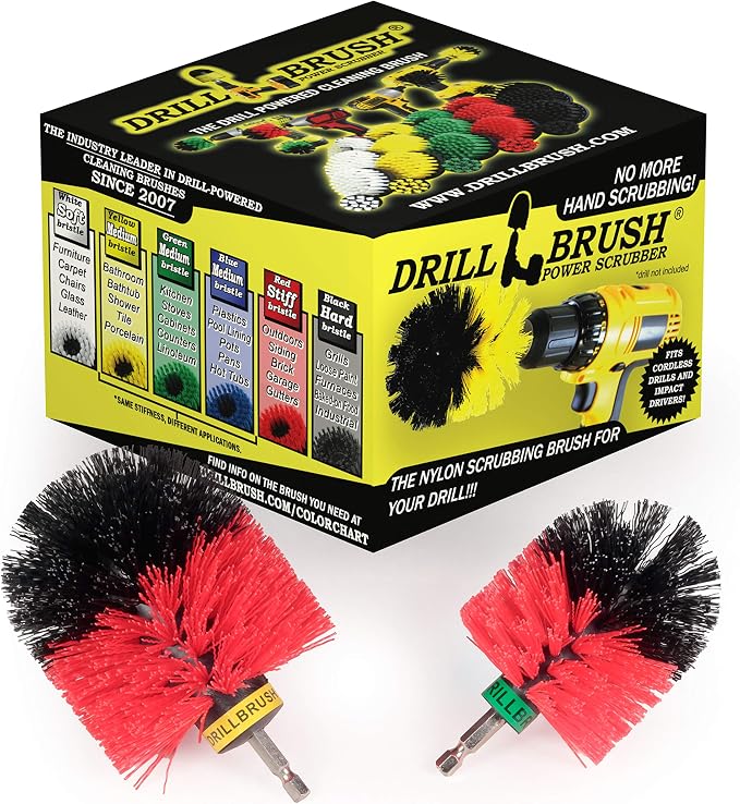 Bird Bath Cleaning Brush - Concrete Cleaning Brushes - Brick Brush | Outdoor Cleaning Supplies - Garden and Statue Cleaning Brush Set - Patio and Deck Scrubbing Tools - Stone Stain Removing Tool