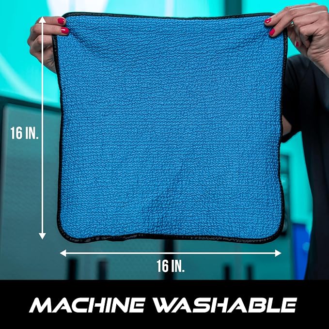 VIKING Glass Microfiber Cleaning Cloth for Car, 16 inch x 16 inch, 2 Pack | Microfiber Cleaning Towels for Car and Home, Glass Towels for Mirror and Picture Frames, Car Detailing Kit