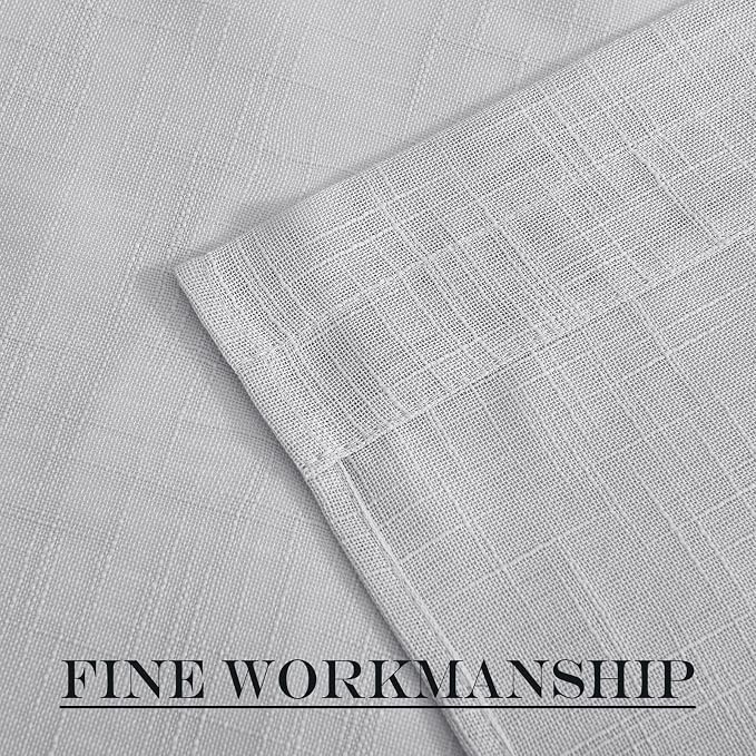NICETOWN Light Grey Sheer Sidelight Curtain for Side Window Cover | Light Filtering, Small Window, French Door Curtain for Window Cover, 26W X 50L with Tieback, 1 Panel