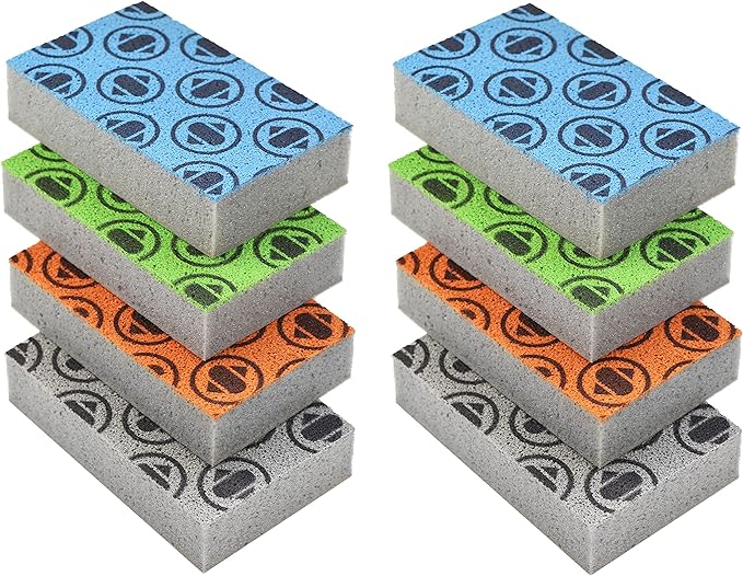 Skura Style Kitchen Dish Sponges 8 Pack, Odor Free Non-Scratch Scrub Pads