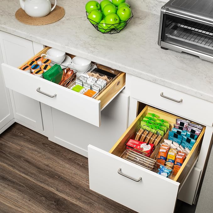 ClearSpace Pantry Organizers and Storage and Cabinet Organizer, 6 Pack | Organize snacks, groceries, and kitchen essentials with storage bins designed for pantry shelves, refrigerators, and cabinets