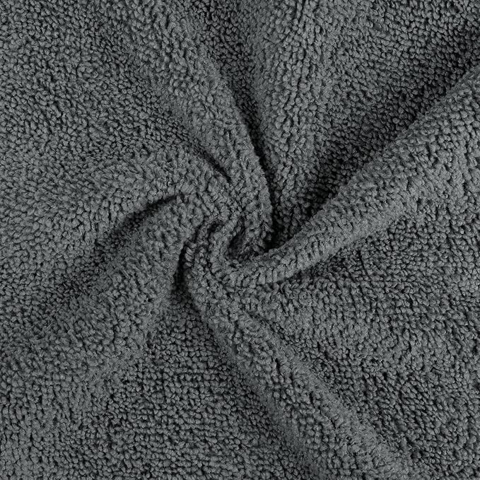 Orighty Washcloths Bulk, 50 Pack Microfiber Face Towels, 12x12 Inch Grey | Highly Absorbent & Soft Feel, Multi-Purpose Wash Cloths & Hand Towels for Bathroom, Hotel, Spa, and Gym