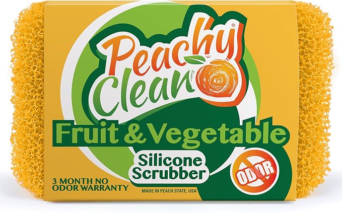 Peachy Clean 8353 Dish Fruit & Vegetable Scrubbers, Silicone