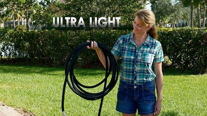 Bionic Force Garden Hose – Flexible, Lightweight Heavy-Duty Garden Hose made of High Performance MXZ-7 Fiber with Crush Resistant Aluminum Fittings - 5/8 in. Dia. x 25 ft., As Seen on TV