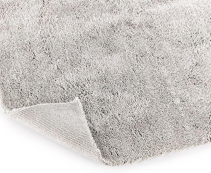 The Rag Company - Creature Edgeless Auto Detailing Towels; Professional 70/30 Blend, Dual-Pile Plush Microfiber, Buffing & Polishing, 420gsm - 16in x 16in - Ice Grey - 10-Pack
