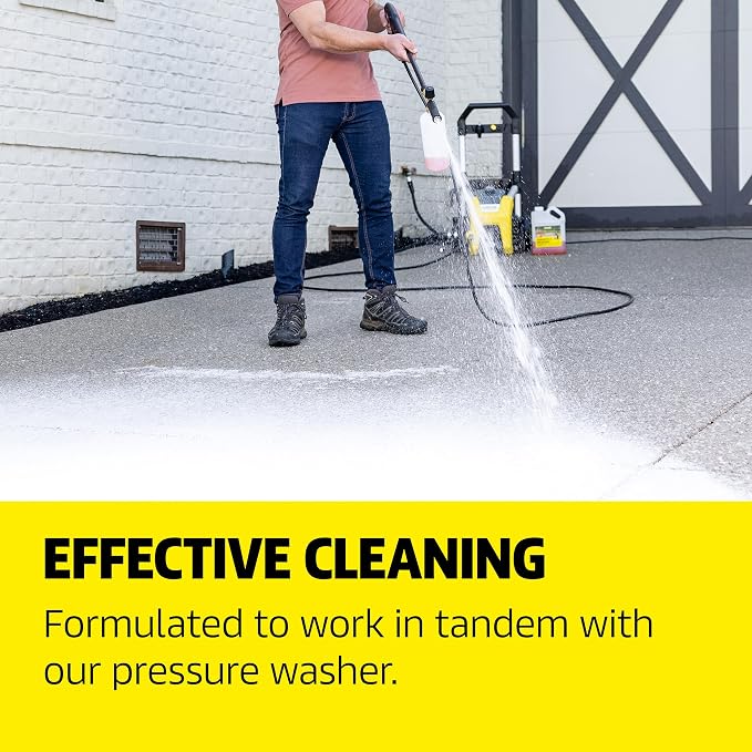 KÄRCHER Concrete & Driveway Cleaner for Pressure Washers, up to 40 Gal | Removes Dirt and Grime from Concrete, Brick, Masonry, and Stone, Highly Concentrated, Makes up to 40 Gal of Cleaner