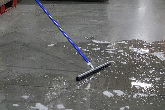 Ettore 61054 Wipe and Dry 18-Inch Floor Squeegee with 53-Inch Handle