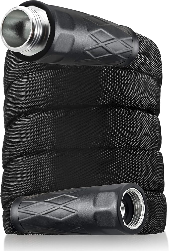 Bionic Force Garden Hose – Flexible, Lightweight Heavy-Duty Garden Hose made of High Performance MXZ-7 Fiber with Crush Resistant Aluminum Fittings - 5/8 in. Dia. x 25 ft., As Seen on TV