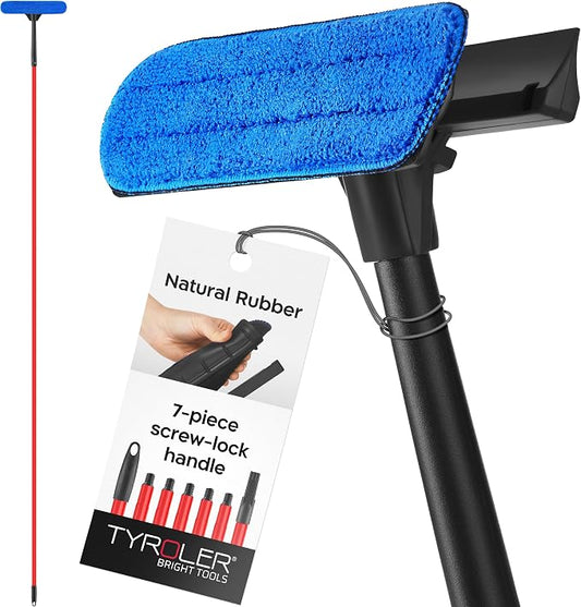 Tyroler Professional Window Squeegee for Home, Long Squeegee for Window Cleaning (Black - 12"-110")