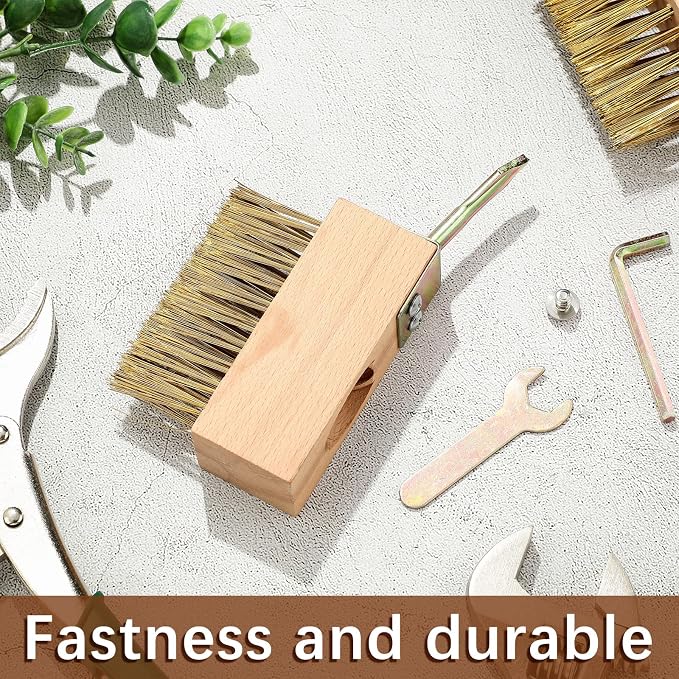 5 Pcs Moss Removal Deck Crevice Tool Grout Brush Cleaner Crevice Cleaning Tool Paver Cleaner Moss Remover Wire Brush with Scraper Patio Weed Brush Head for Outdoor Patio Pavement Sidewalk Driveway