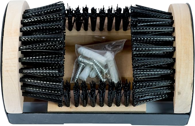 Cadillac Boot Scrubber Shoe Brush, Mountable Boot Cleaner | Indoor & Outdoor Scraper & Buffer, For Work Footwear & Sneakers
